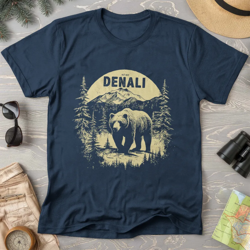 National Park Grizzly Bear Crewneck T-Shirt