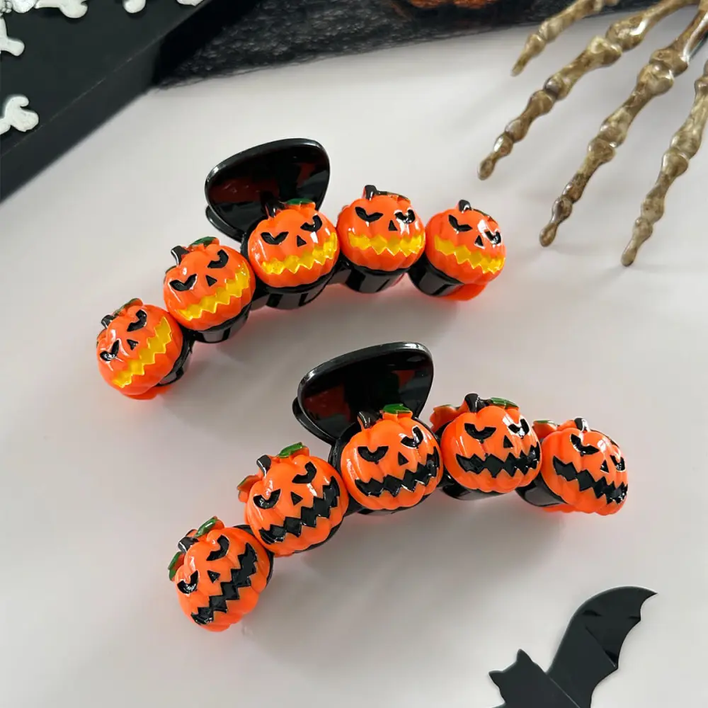 Halloween 2pcs Halloween Funny Pumpkin Hair Claw