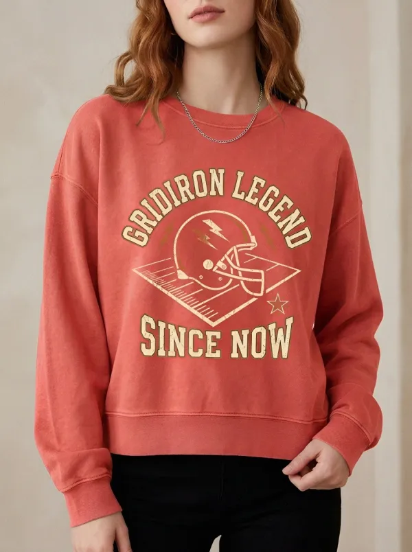 Classic Legend Helmet Football Graphic Sweatshirt