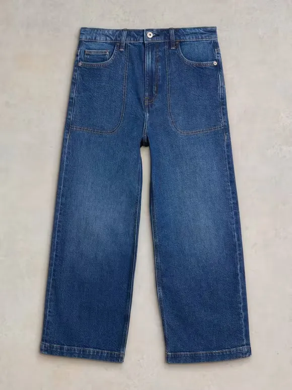 Cropped Wide Leg Jean