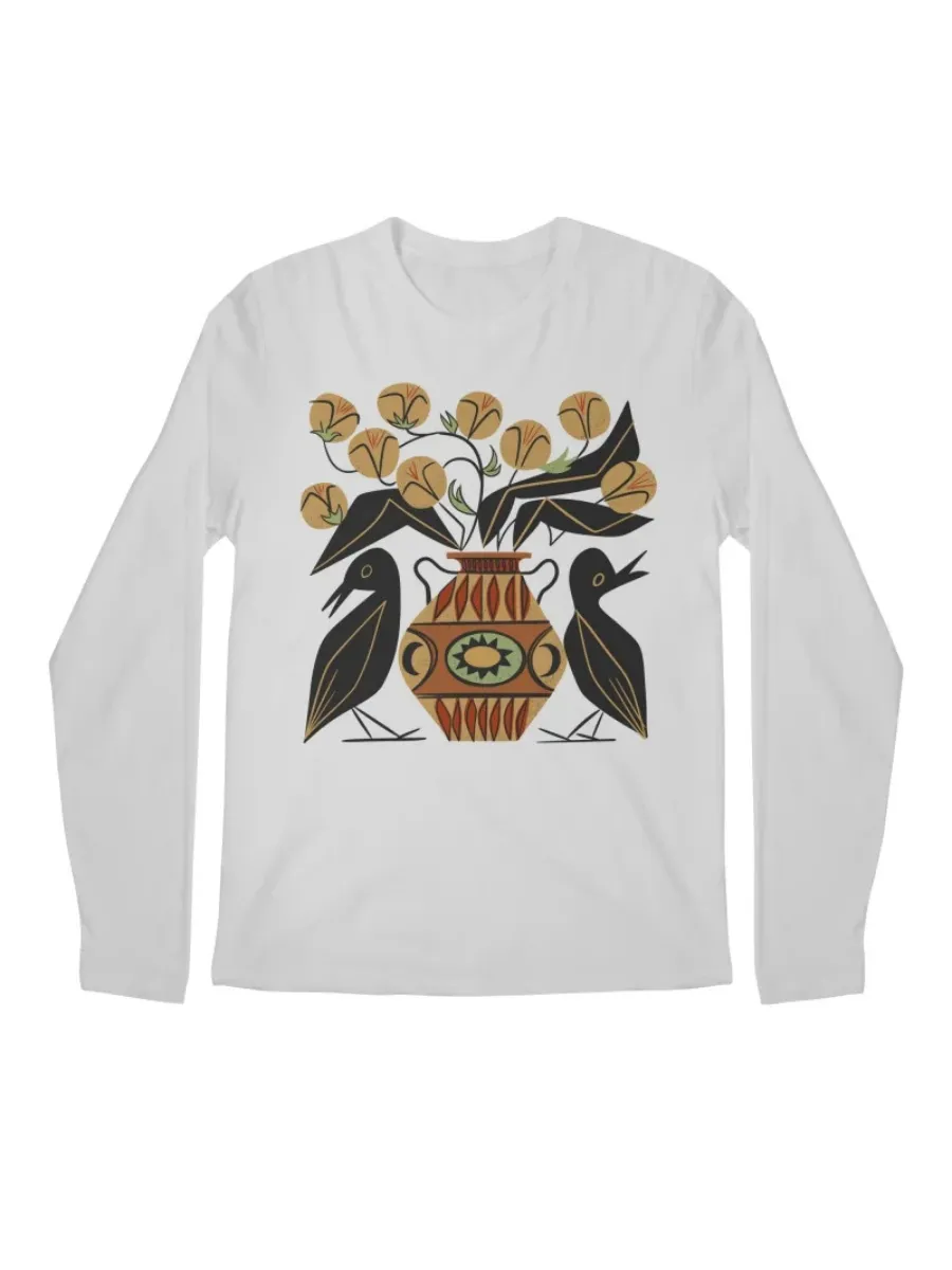 Tribal Bird Vase Printed T-Shirt
