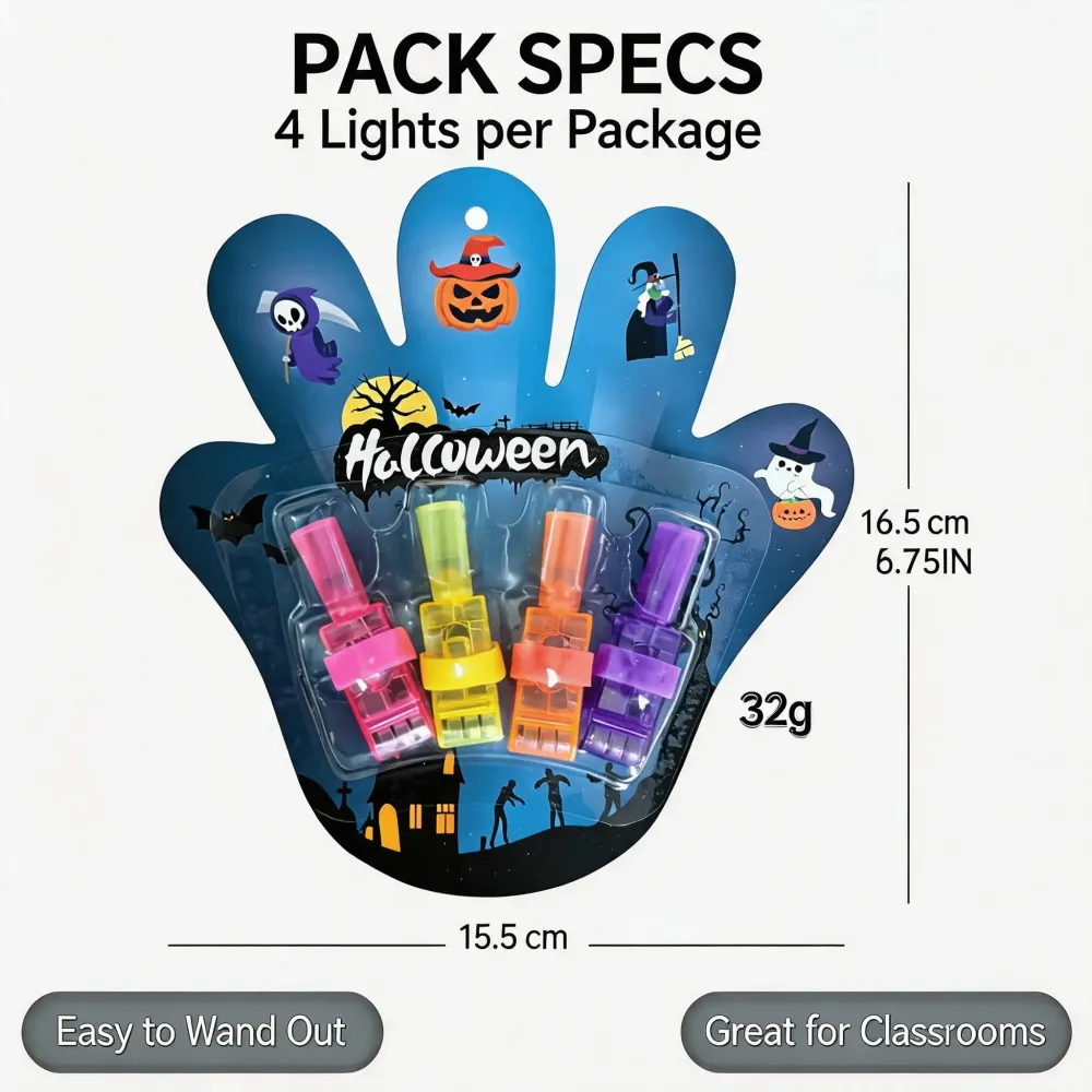 Halloween LED Projection Finger Lights 8pcs/16pcs/24pcs/32pcs