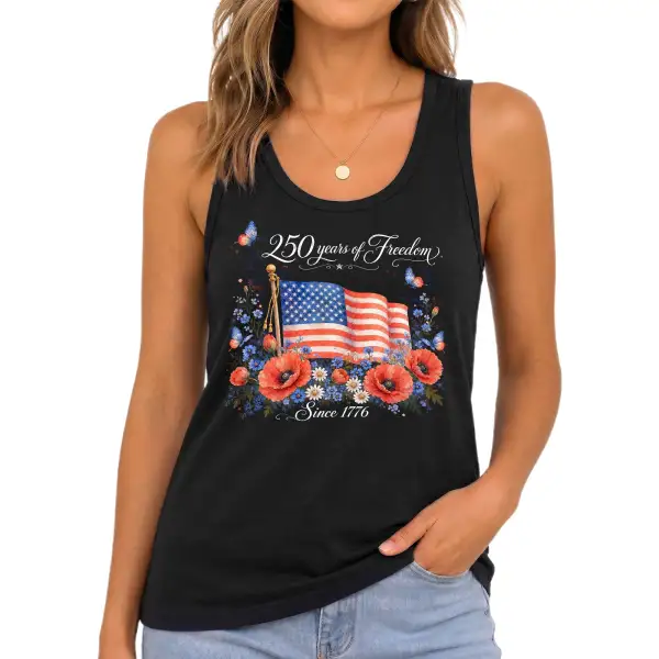 Commemorative Floral Women Tank Top