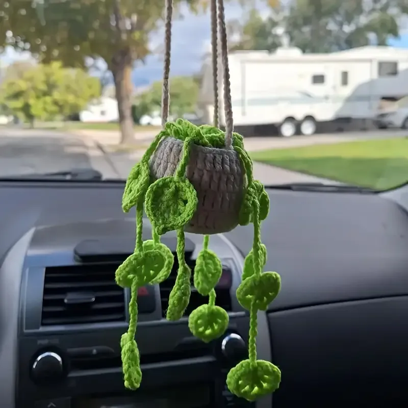 Hand-knitted Car Potted Plant Hanging