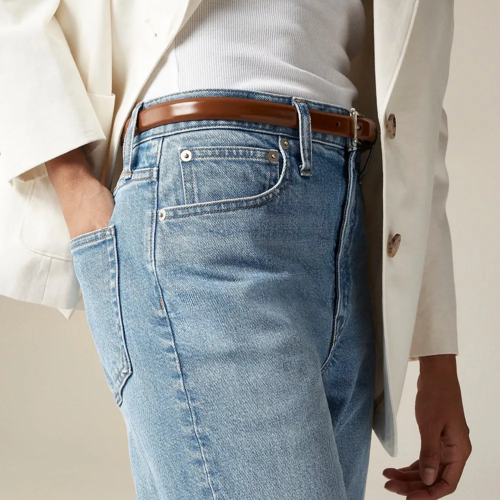 High-Rise Straight Jeans Semi-Stretch