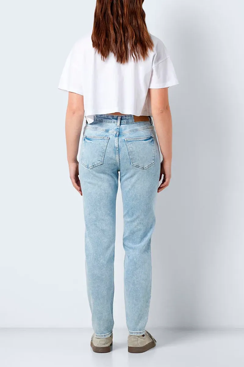 High Waist Straight Cropped Jeans