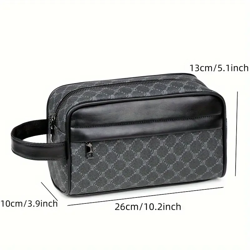 Black Business Tote Bag Large Capacity PU Fabric