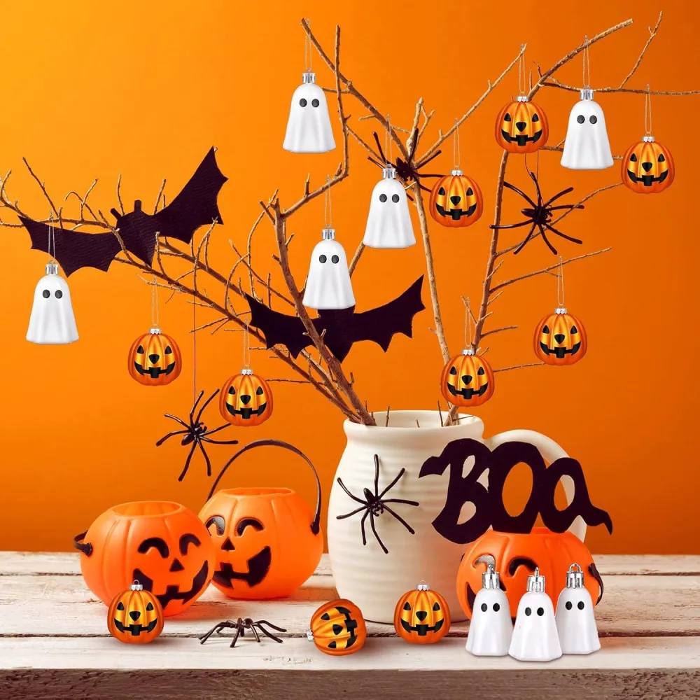 20Pcs Halloween Pumpkin Ghost Wooden Creative Home Wall Decor