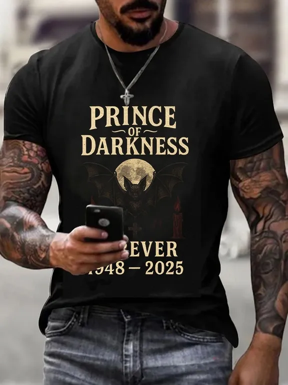 Men'S Prince Of Darkness Printed Casual T-Shirt