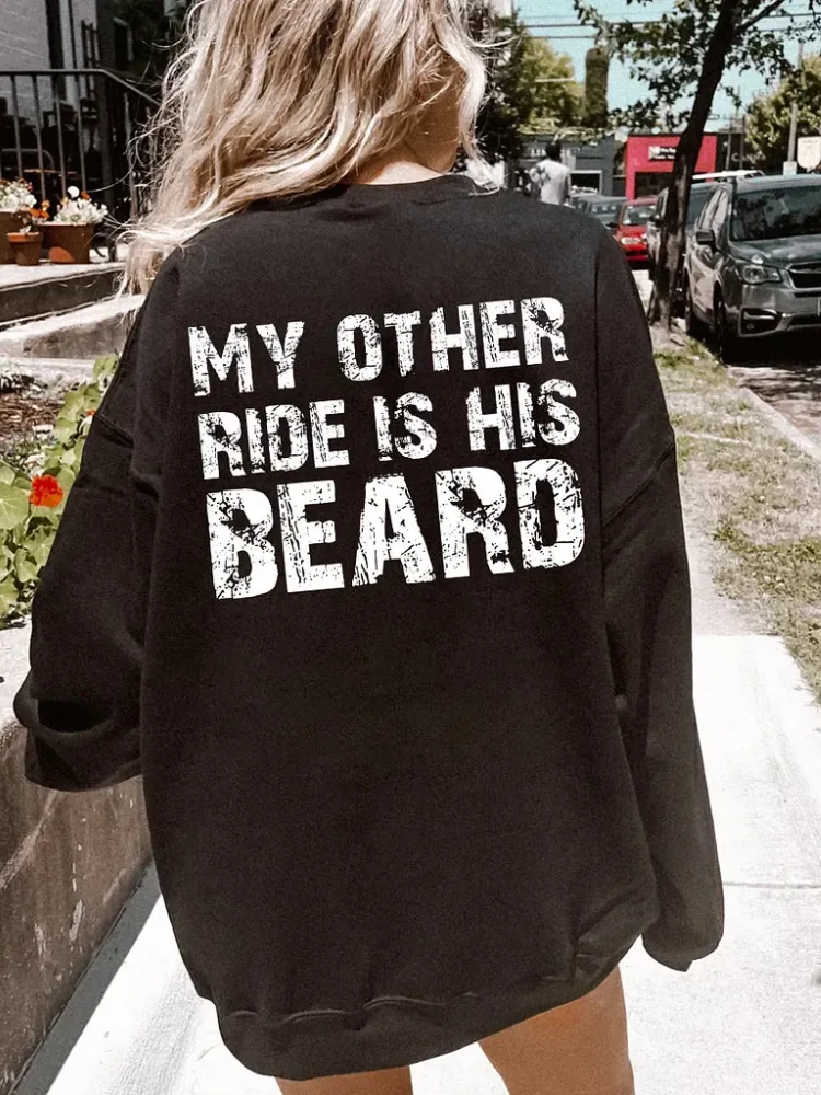 Casual Oversized Round Neck Sweatshirt