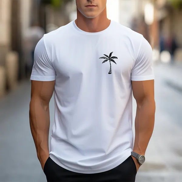 Simple Palm Silhouette Graphic T-Shirt