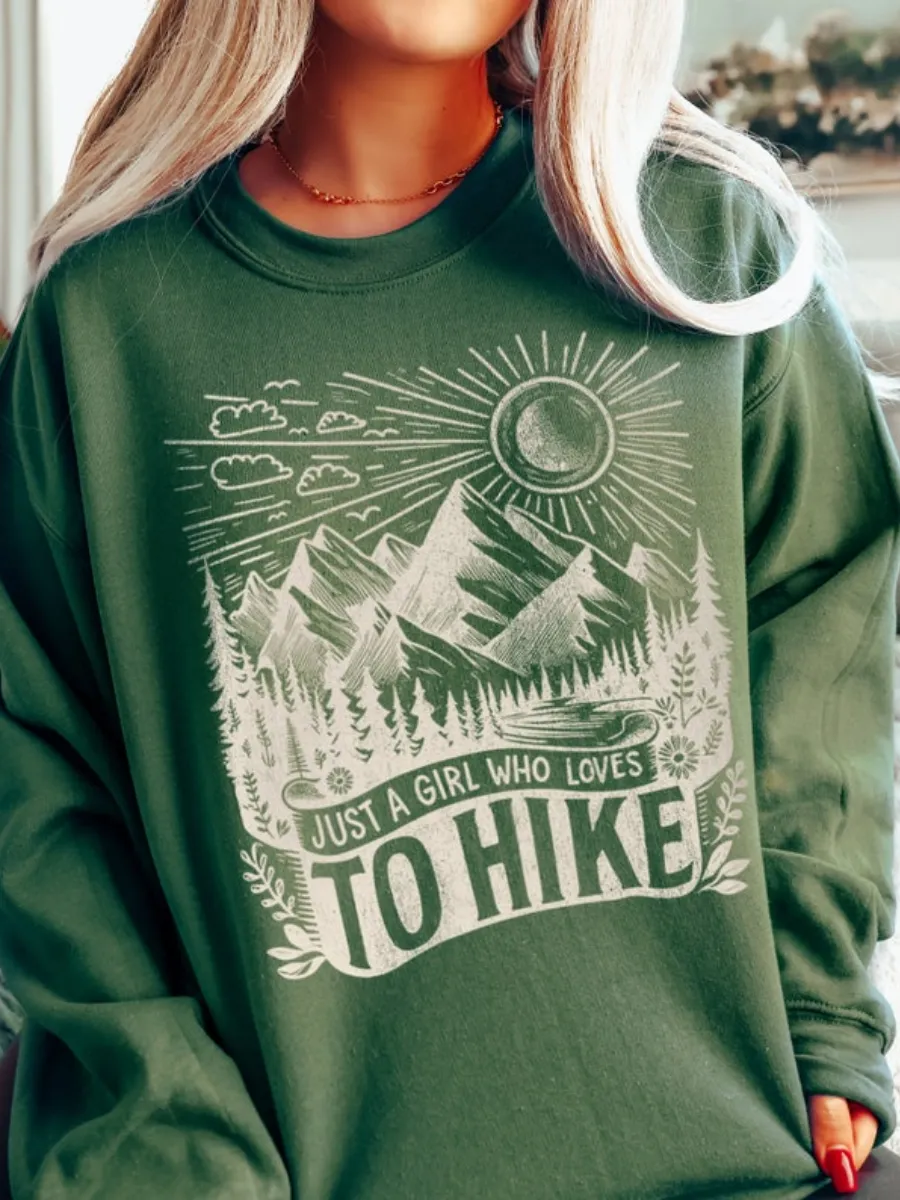Mountain Hike Printed Sweatshirt