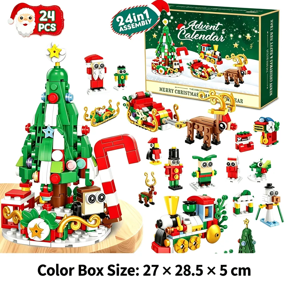 Christmas Advent Calendar Building Blocks | 24 Days Countdown Blind Box