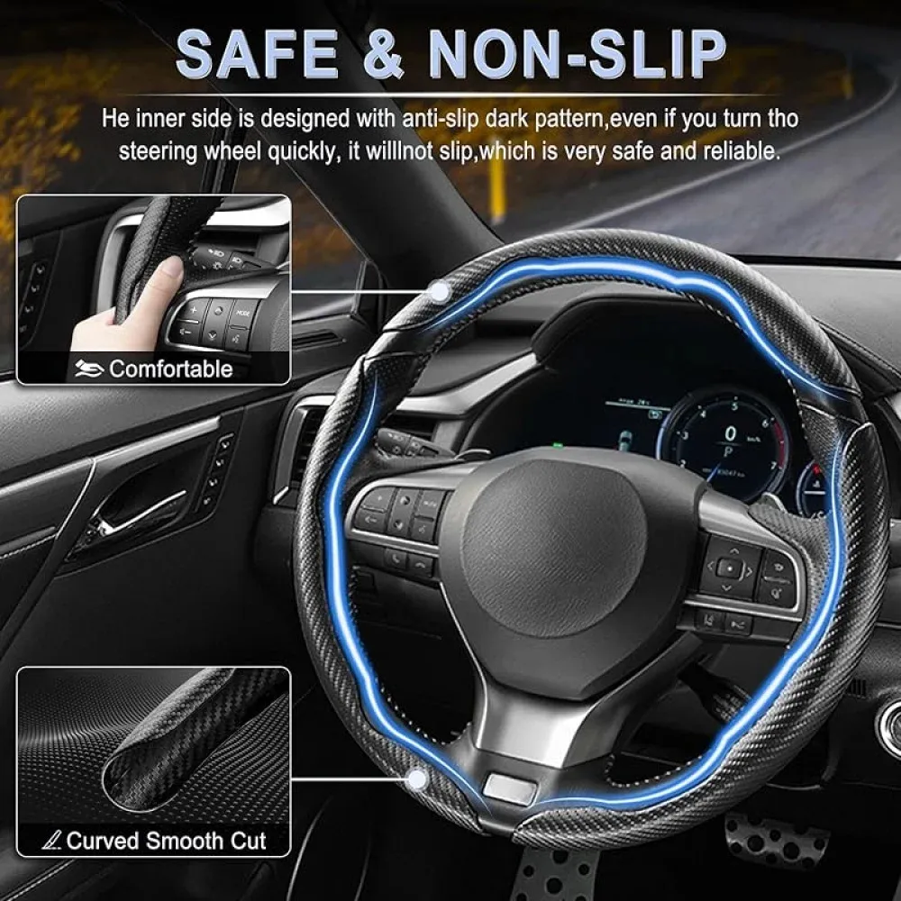 Two Simple-Style Car Steering Wheel Covers
