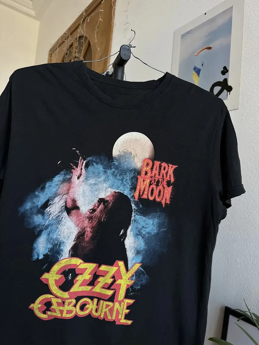 Ozzy Osbourne Bark Moon Pattern T-Shirt