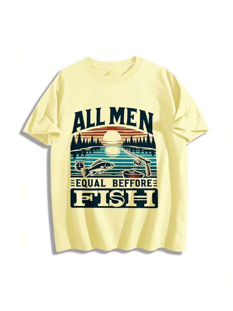 Outdoor Fishing Equality Themed T-Shirt