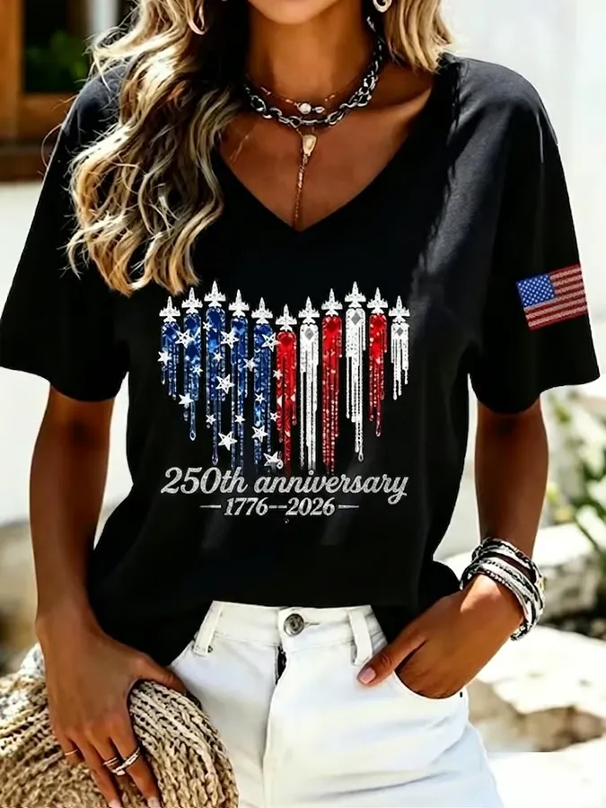 Women's 250th Anniversary Printed Short-Sleeve T-Shirt