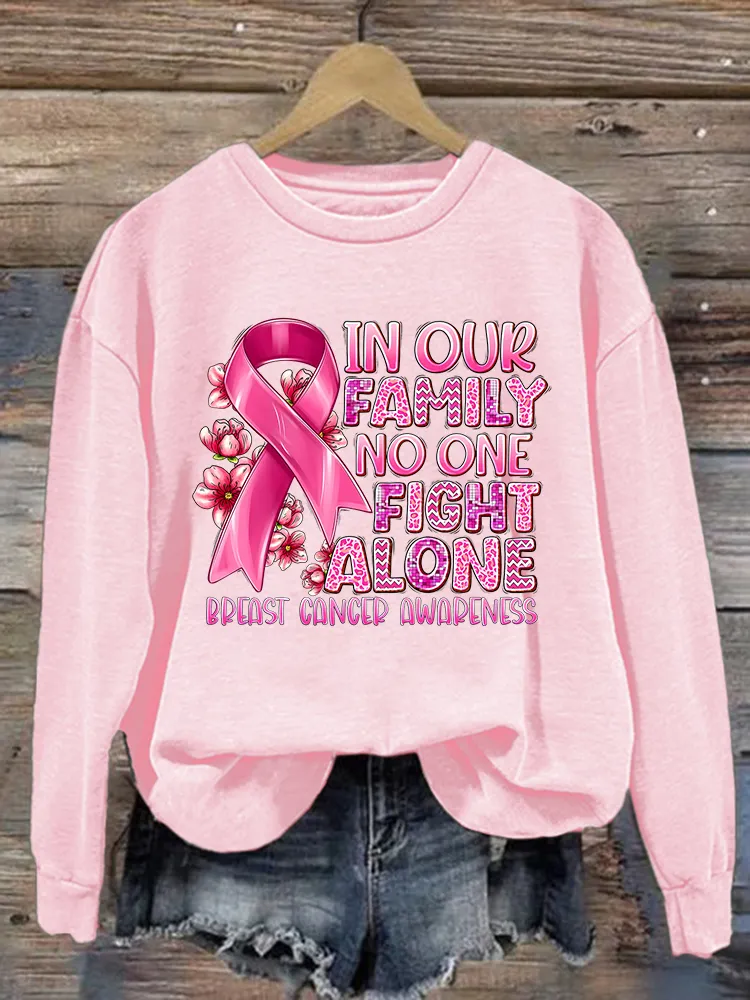 Letter Printed Round-Neck Sweatshirts