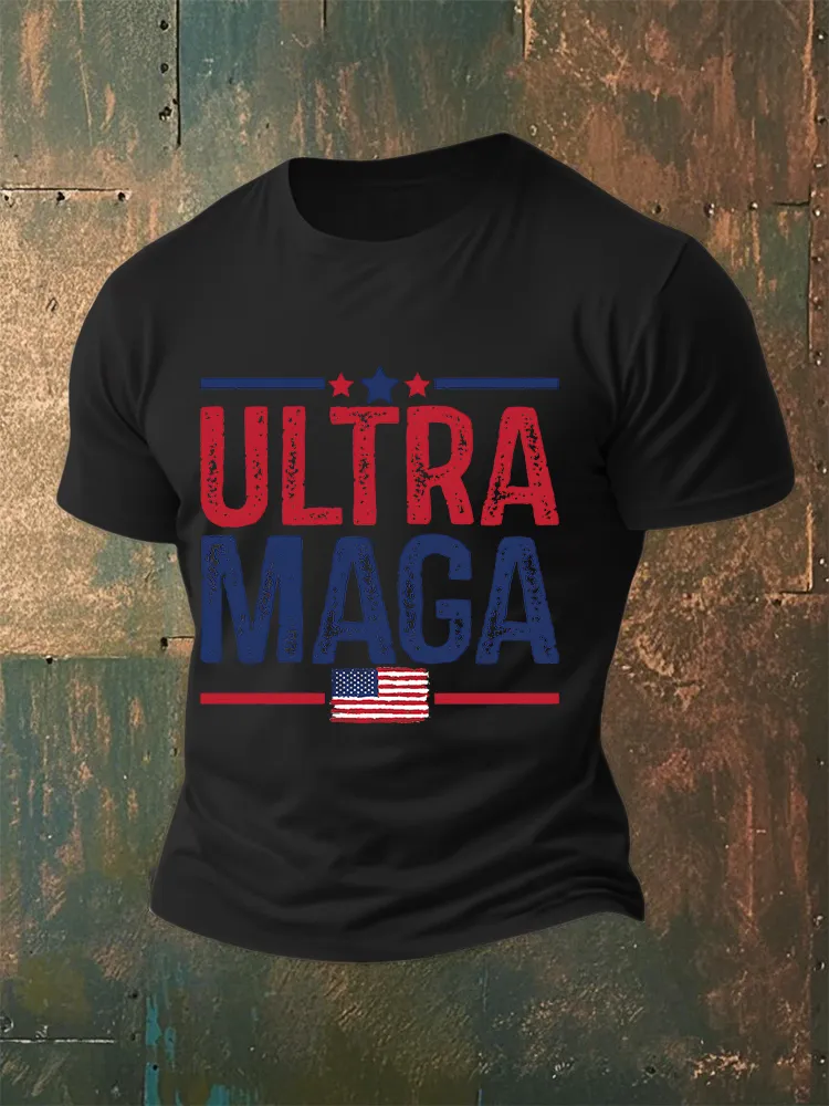Men'S Ultra Maga Crew Neck Short Sleeve T-Shirt