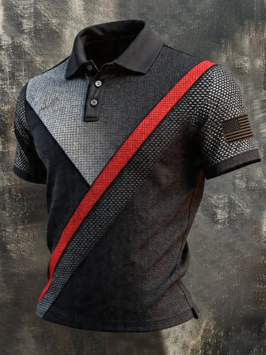 Men's 250Th Anniversary Printed Casual Polo Shirt