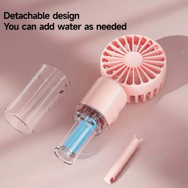 Mini Foldable Handheld Fan With Spray Mister
