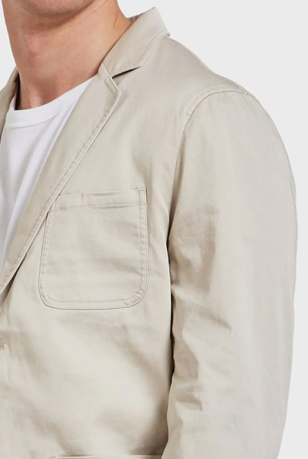 Stone Cotton Blazer