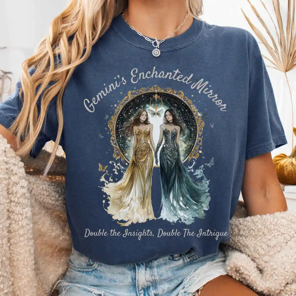 Gemini's Enchanted Mirror Zodiac Shirt