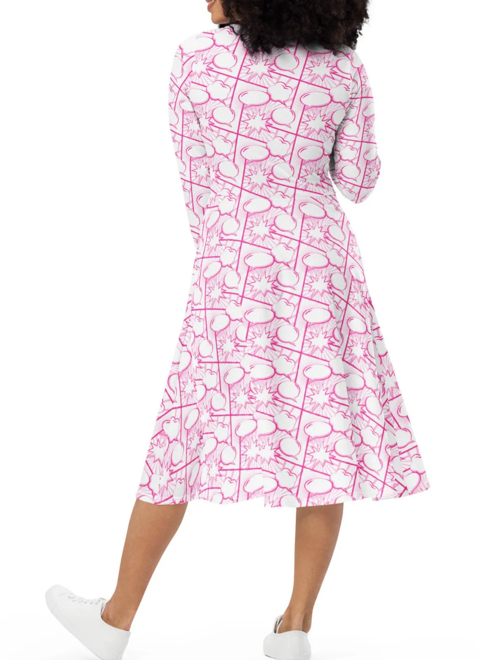 Comic Speech Bubble Print Dress