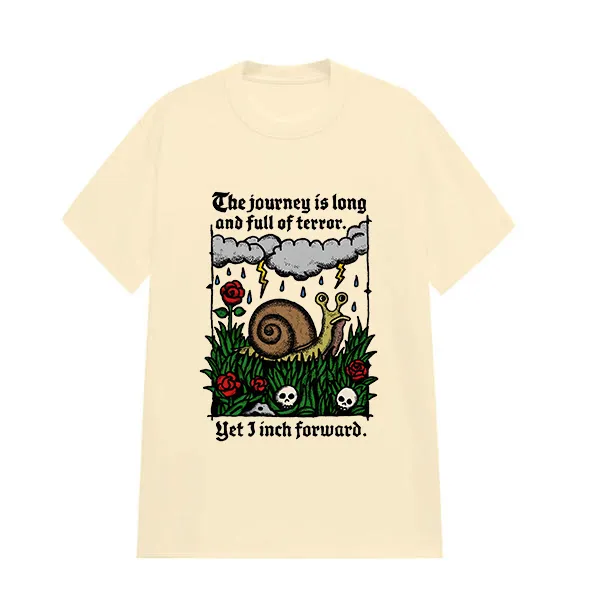 The Journey Is Long And Full Of Terror Printed Tee