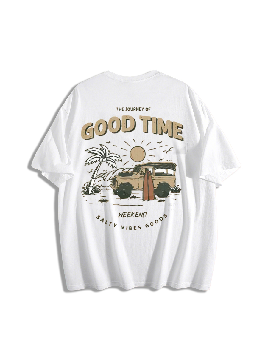 Retro Good Time Journey Graphic T-Shirt