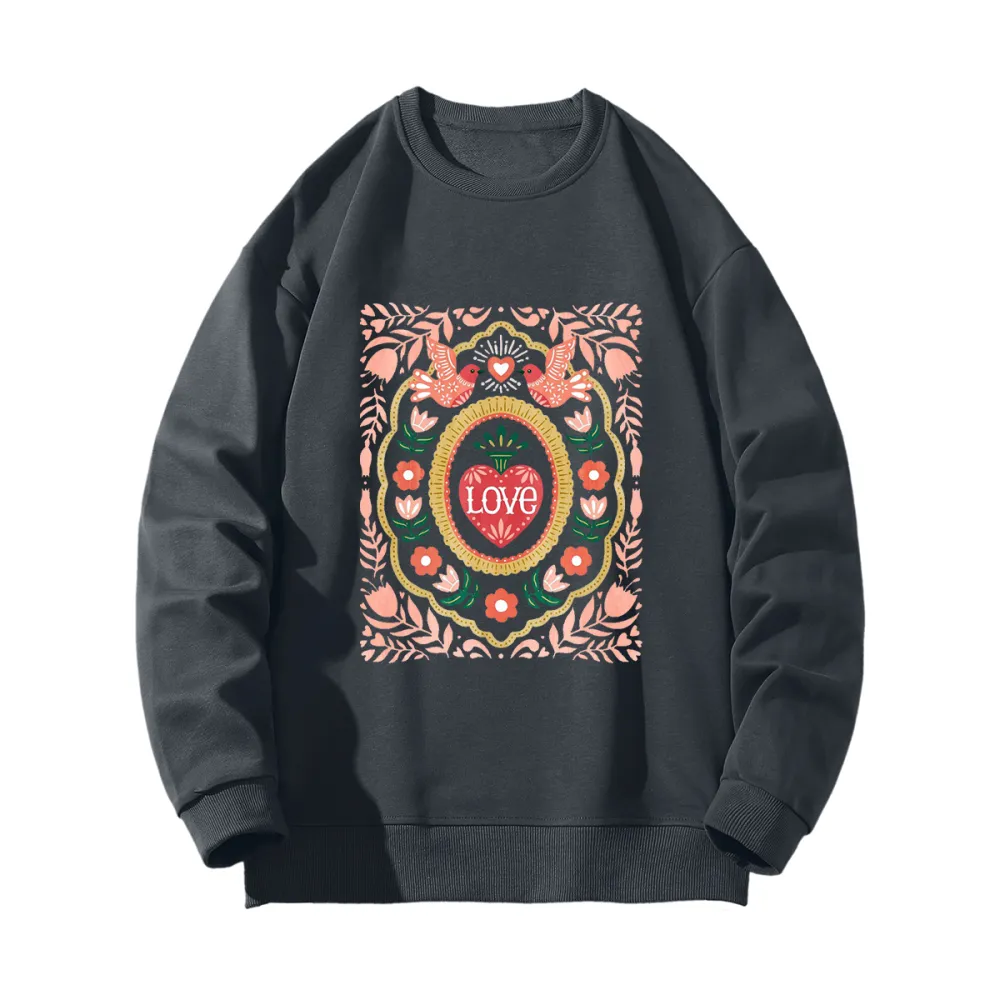 Love Bird Romantic Totem Graphic Sweatshirts