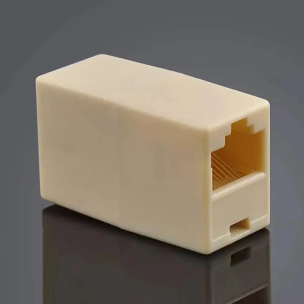 10 Pcs Network Ethernet Dual Head Coupler Jointer Plug
