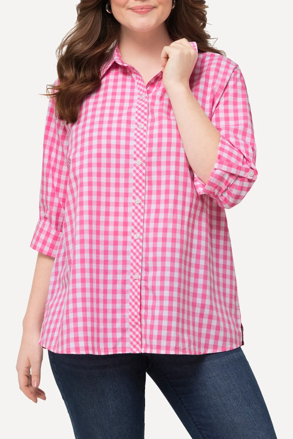 Contrasting Checkered Shirt