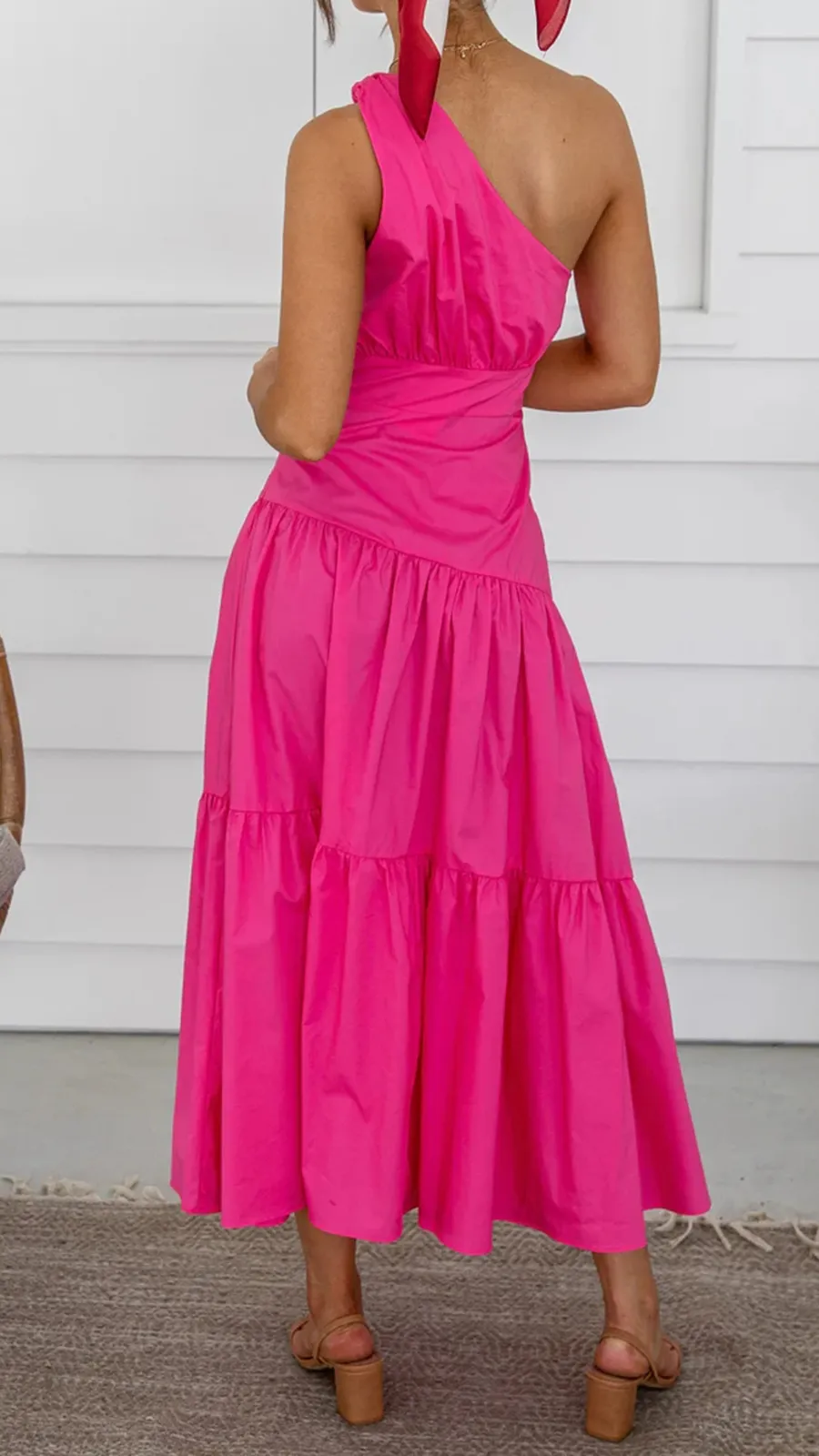 Knot Detail In Shoulder Strap Maxi Dress