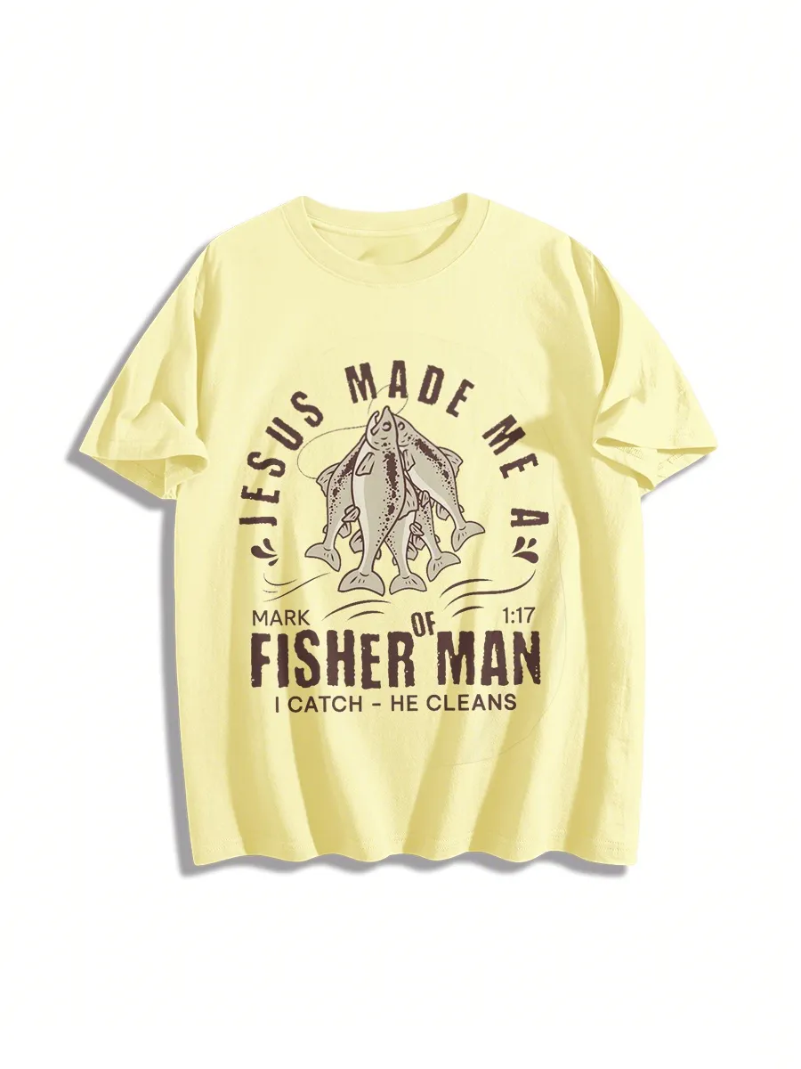 Faith Based Fishing Motif T-Shirt