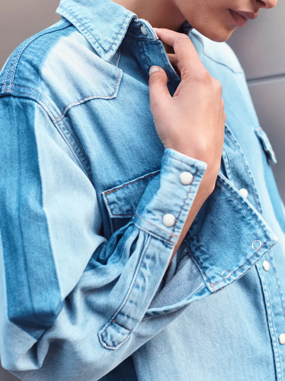 Loose Denim Casual Outing Office Shirt