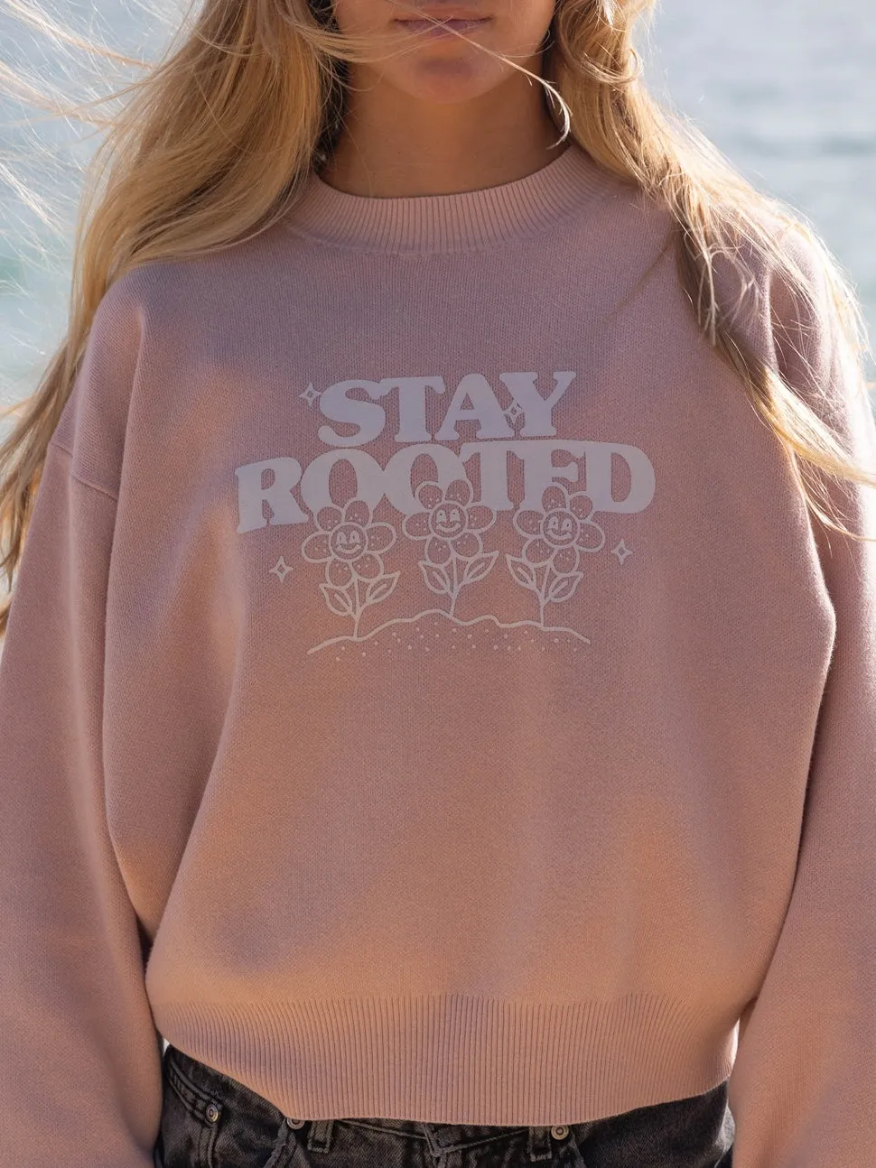 Women's Fashionable Floral Long-Sleeved Crew-Neck Hoodie