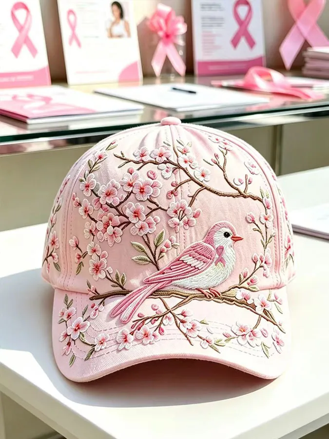 Women'S Casual Breast Cancer Awareness Printing Hat