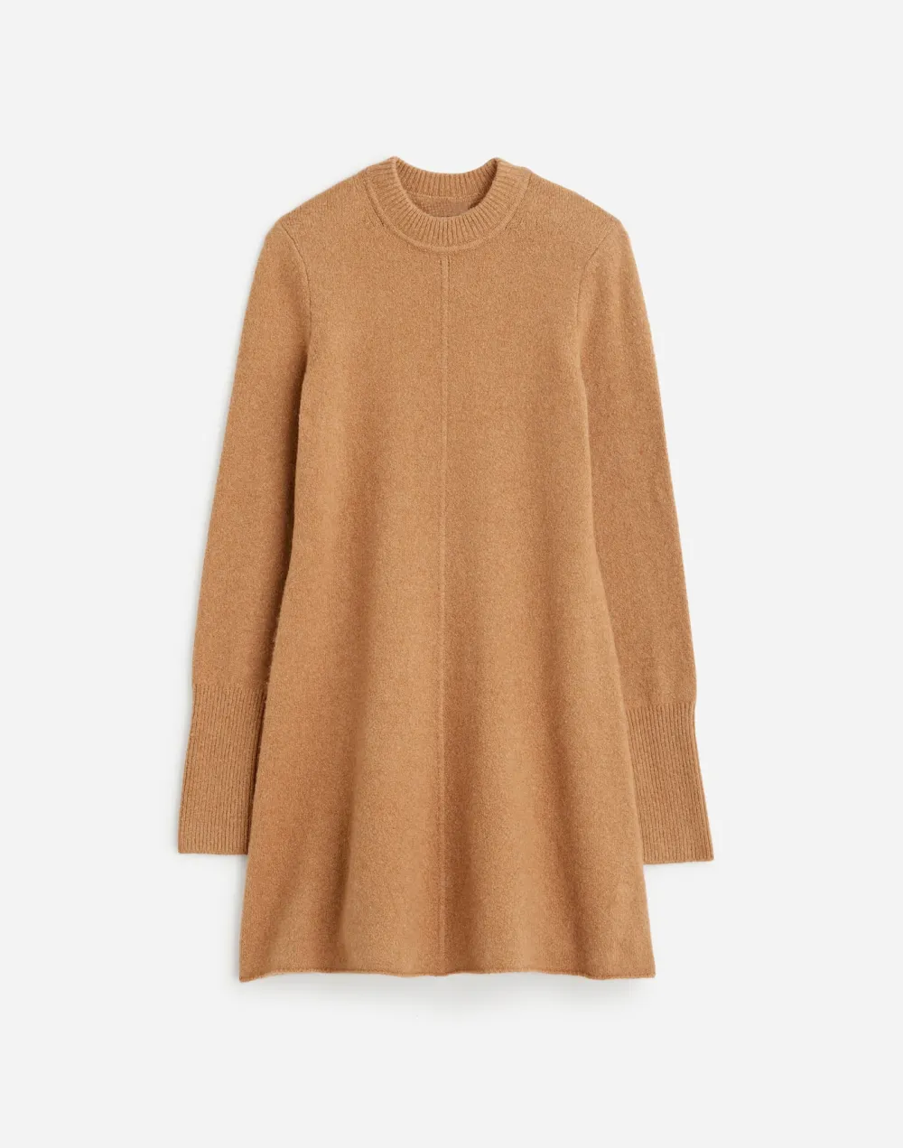 Elegant Crew Neck Sweater Mini Dresses