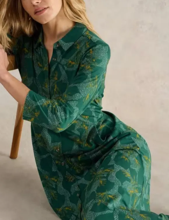 Maxi Jersey Shirt Dress