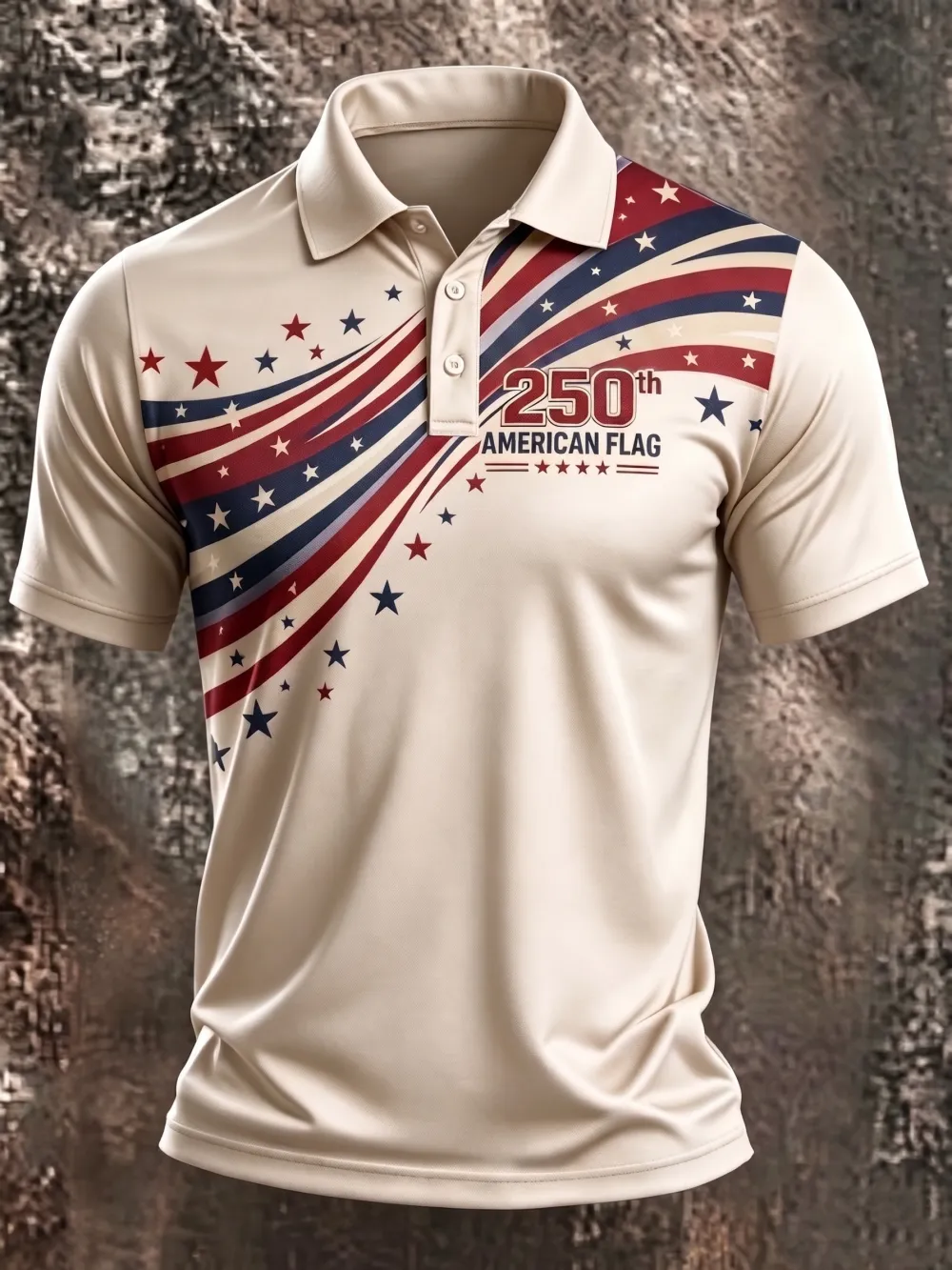 Men's 250th Independence Day Printed Collar Polo shirt