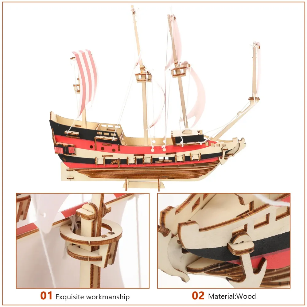 Environmentally Friendly Material Wooden Model Ship