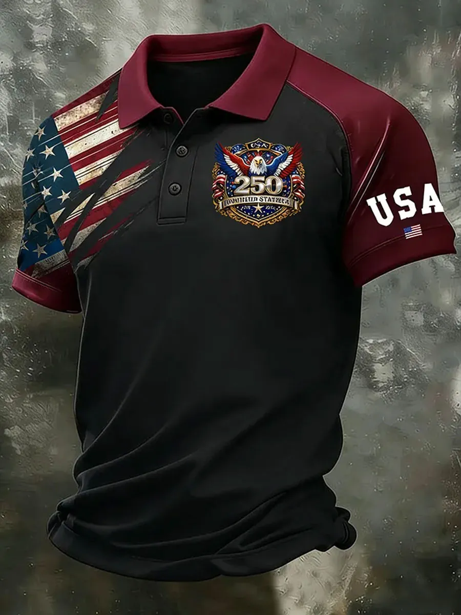 Men'S 250Th Anniversary Printed Casual T-Shirt