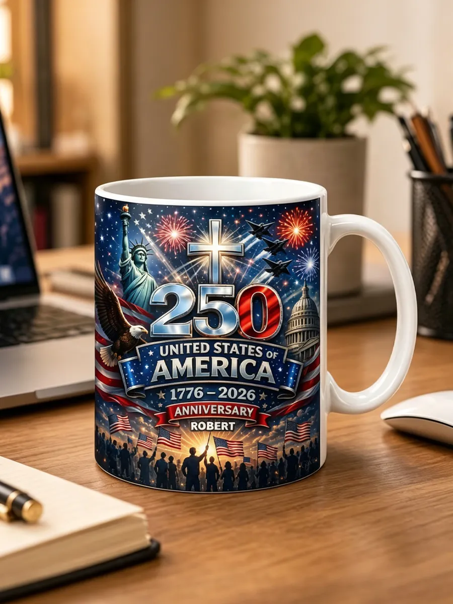 1776–2026 USA Anniversary Coffee Cup