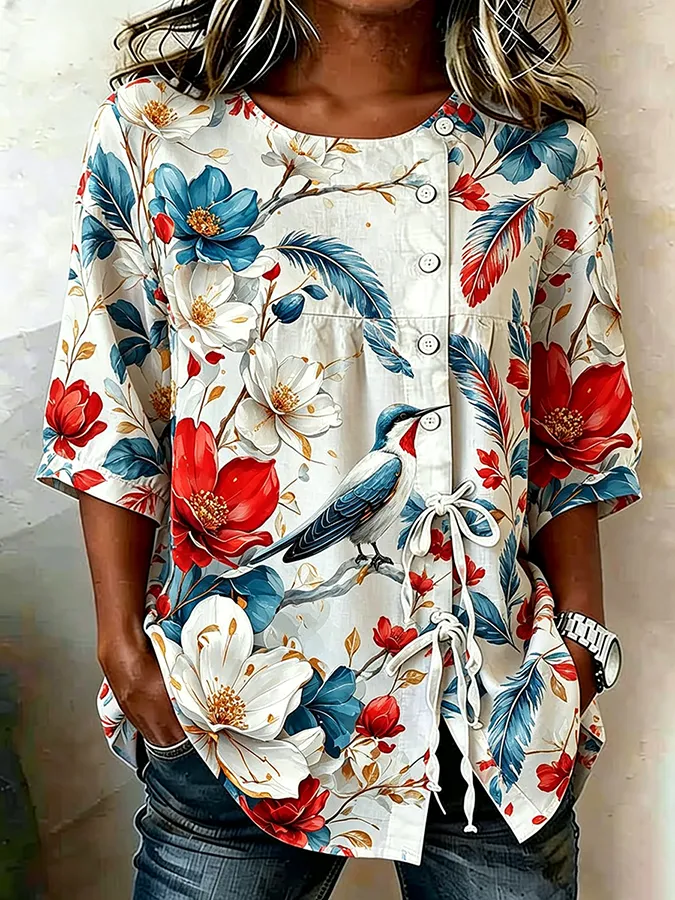 Women's Casual American 250 Art Printed Top