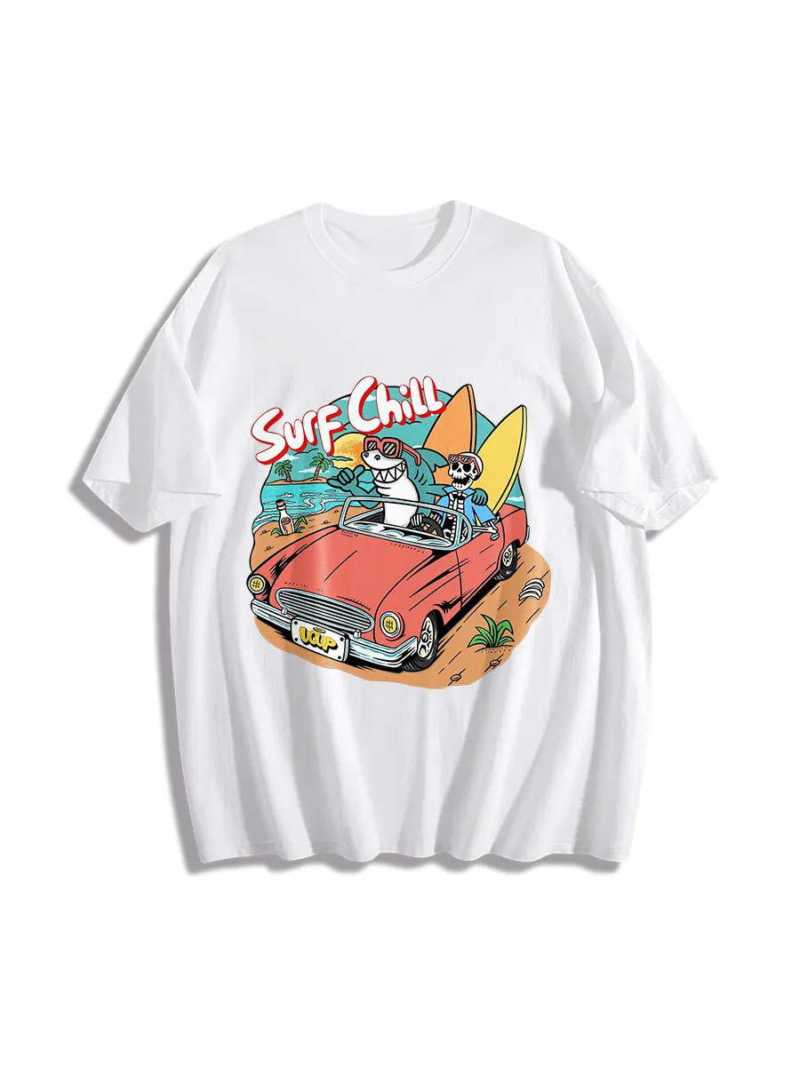Surf Themed Graphic T-Shirt