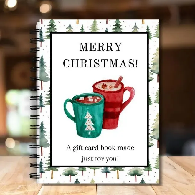 Christmas Gift Card Book Diy Spiral Bound Gift Card Book