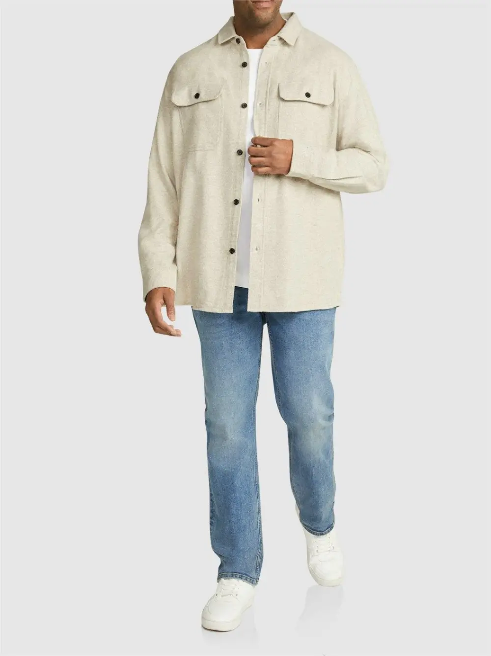 Casual Stretch Button Long-Sleeve Shirts