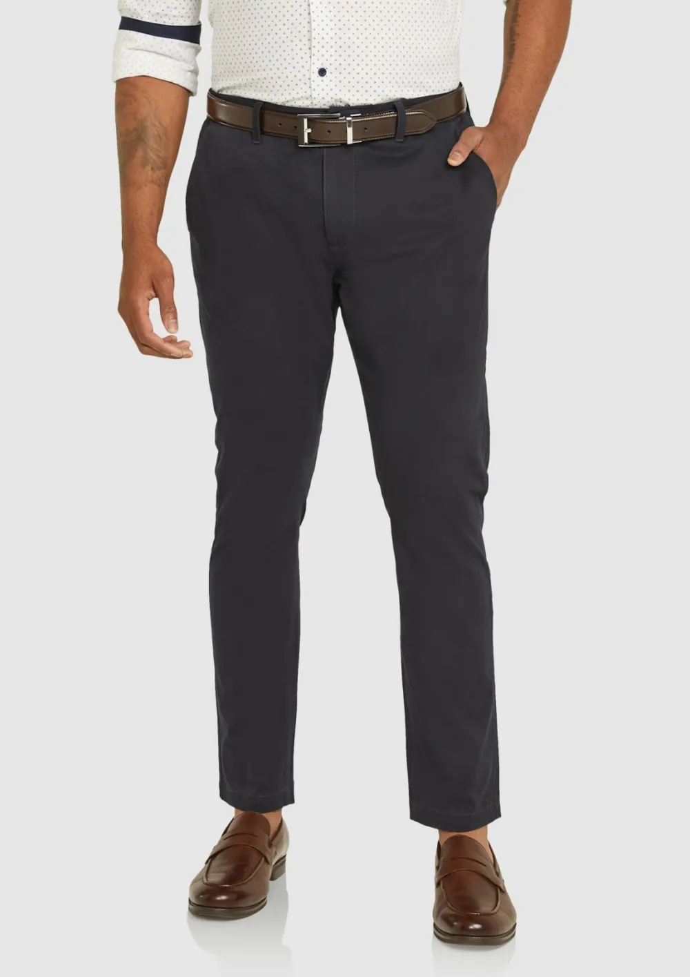 Black Chester Loose Tapered Chino Pants