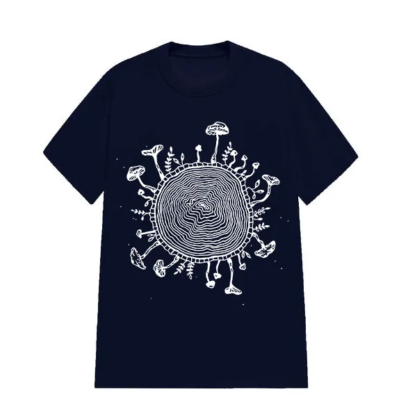 Mushroom Designed Pattern Printed T-Shirt